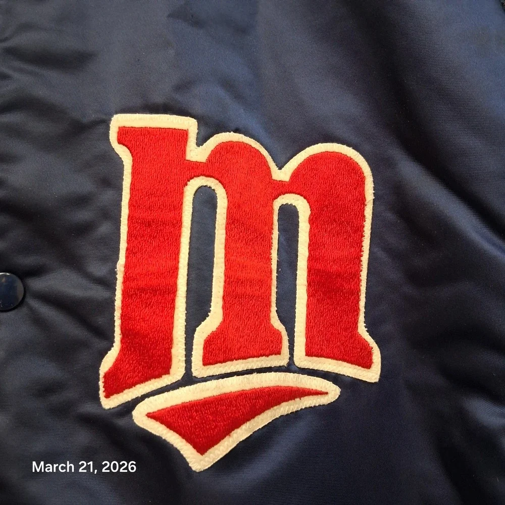Vintage Minnesota Twins Starter Diamond Collection MLB Satin Snap Jacket Size XL